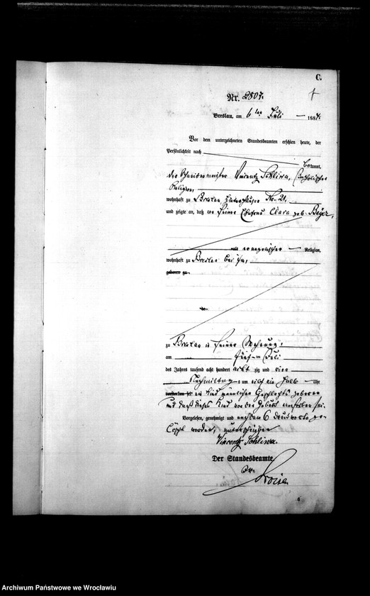 image.from.unit.number "Sterbe-Haupt-Register Breslau I 1884 Band 8"