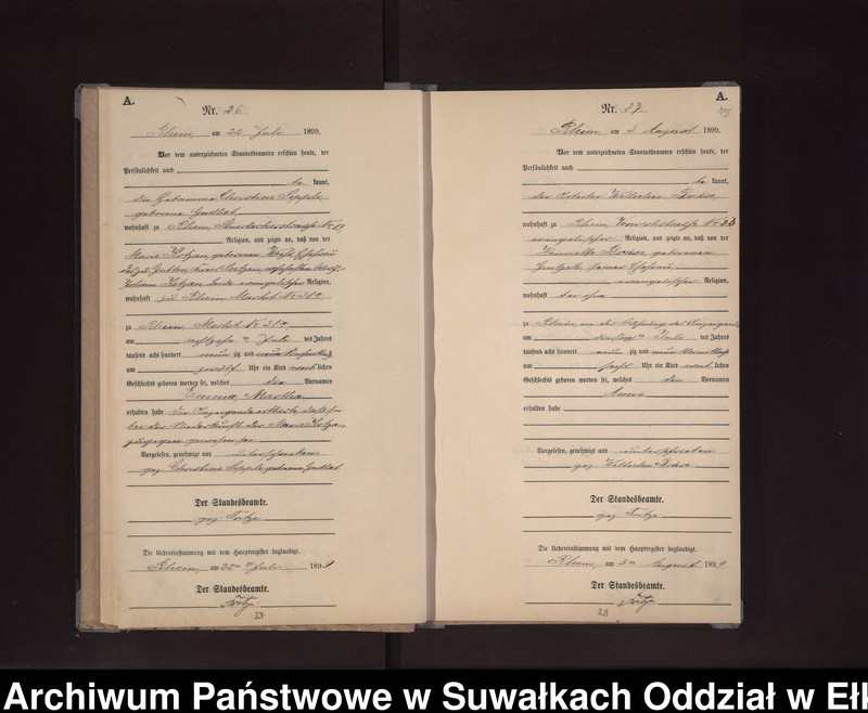image.from.unit.number "Geburts-Neben-Register des Preussischen Standes-Amtes Rhein Kreis Loetzen"