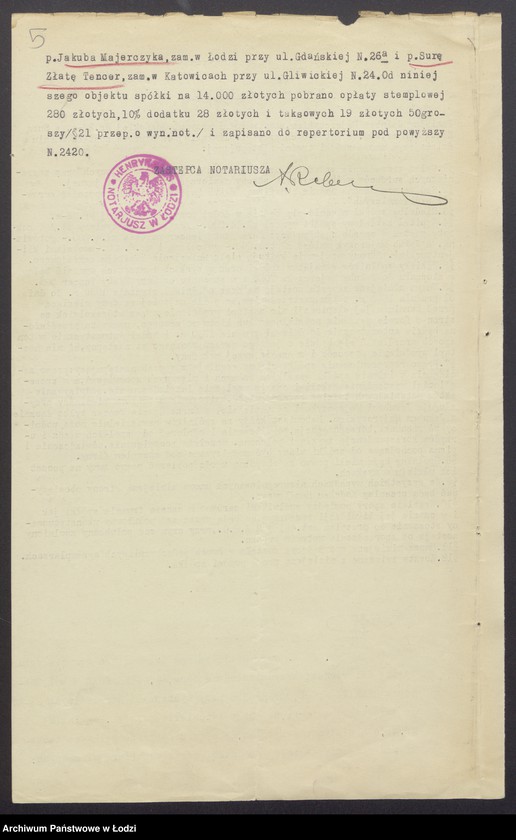 Obraz 7 z jednostki "Jakub Majerczyk, Sura – Złota Tencer – sprzedaż surowców włókienniczych"