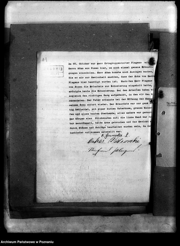 Obraz 15 z jednostki "Korespondencja w sprawie miejscowych Niemców, którzy zginęli w 1939 roku A - K"