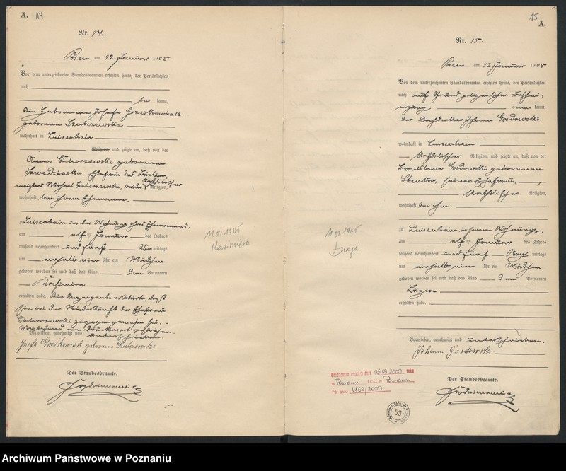 Obraz 10 z jednostki "Księga miejscowa urodzeń"