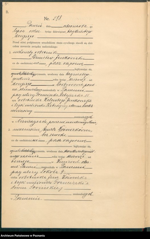 Obraz 6 z jednostki "Księga miejscowa małżeństw tom III [Rejestr główny małżeństw]"