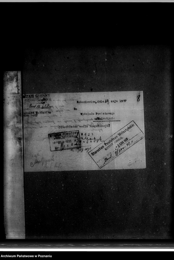 Obraz 12 z jednostki "Zatwierdzenie zakładu przemysłowego /odbudowa dachu gorzelni/ F. Plucińskiego w Ruchocicach powiat wolsztyński"