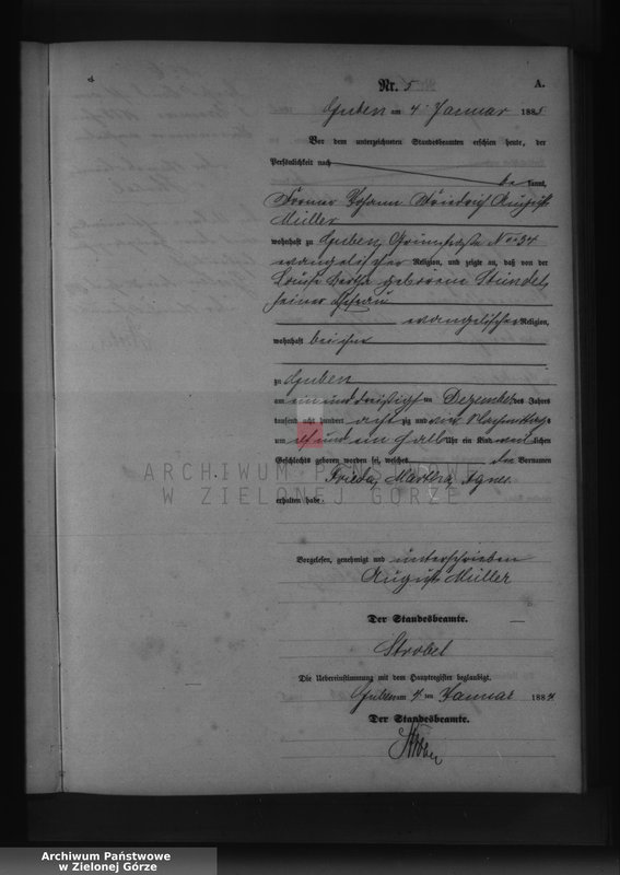 image.from.unit.number "Geburts-Neben-Register, Band I von No 1 bis No 500"