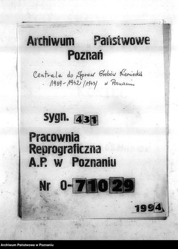 Obraz 1 z jednostki "Wykaz miejscowych Niemców, którzy zginęli w 1939 roku (pow) Thorn (Toruń)"