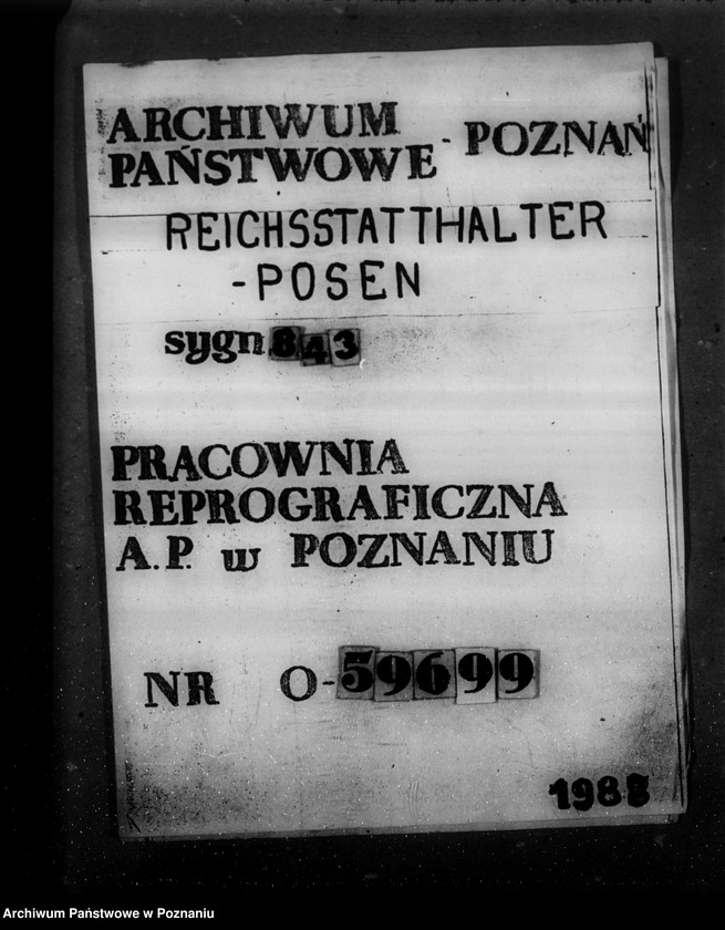 Obraz 1 z jednostki "Anschriftenverzeichnis - Hauptkanzlei"