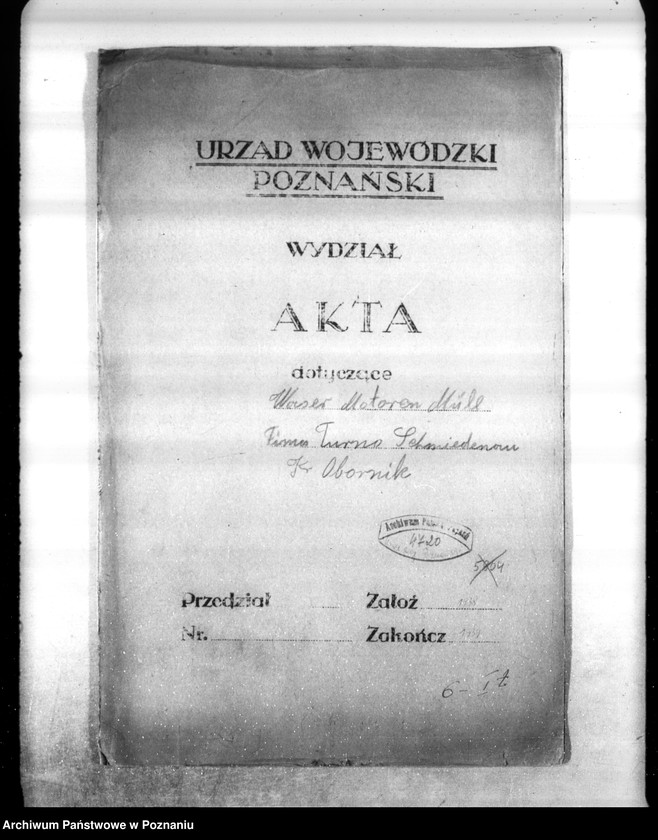 Obraz 4 z jednostki "Młyn wodno-motorowy w Kowalewku pow. obornicki /zatwierdzenie nadbudowy/"