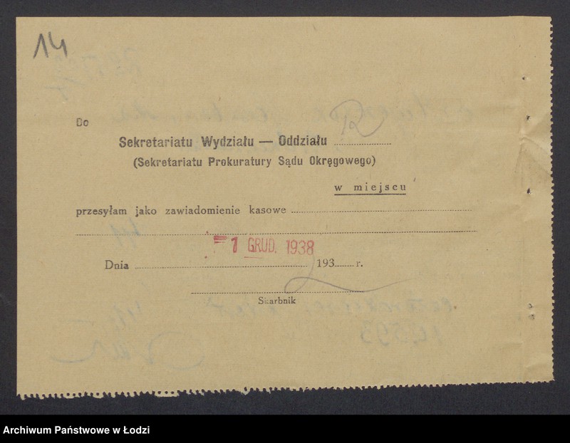 Obraz 16 z jednostki "Widzewianka- Judka Majerczyk, Aron Herszberg, Hijel Majer Przedecki- sprzedaż wyrobów i innych towarów Widzewskiej Manufaktury Sp. Akc."