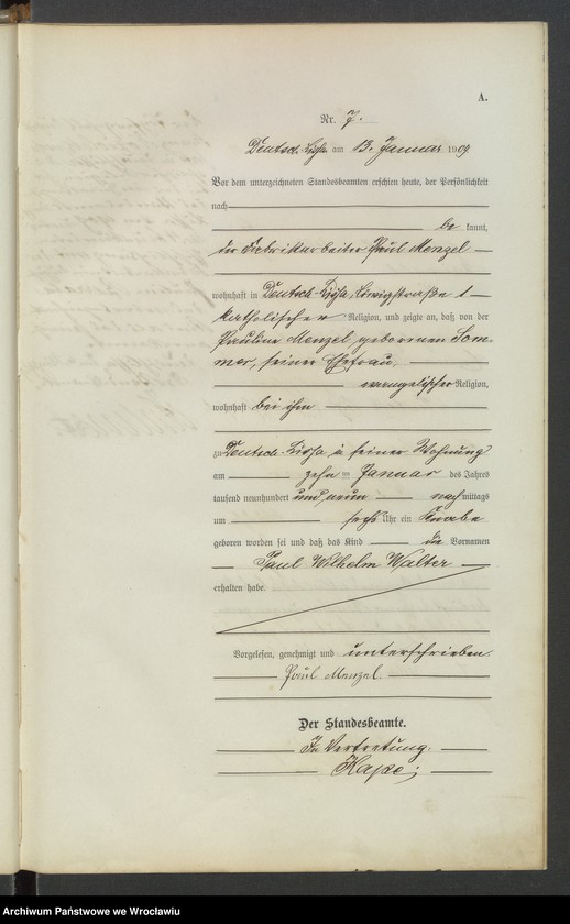 image.from.unit.number "Księga urodzeń Leśnica (Deutsch Lissa) 1909"