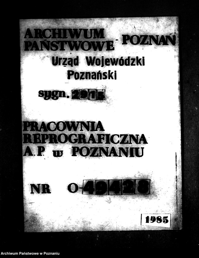Obraz 1 z jednostki "Wykaz zgłoszeń na nabycie ziemi z parcelacji majątku Białośliwie"