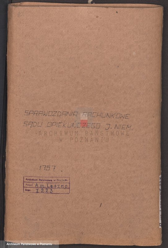 Obraz 1 z jednostki "Sprawozdanie rachunkowe sądu opiekuńczego; język niemiecki"