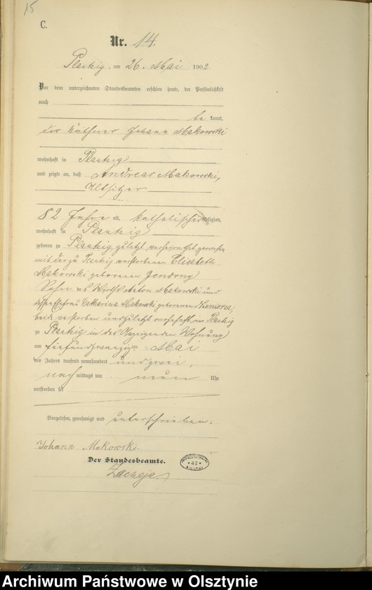 image.from.unit.number "Sterbe-Haupt-Register Nr 1 - 26"