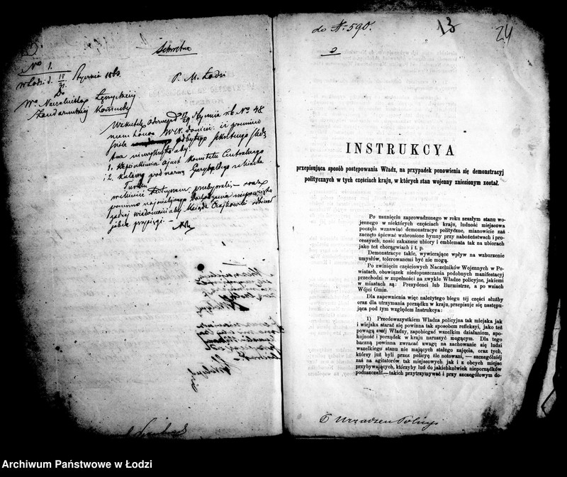 Obraz 17 z jednostki "Akta w przedmiocie urządzeń policyjnych i korespondencji w wypadkach krajowych"