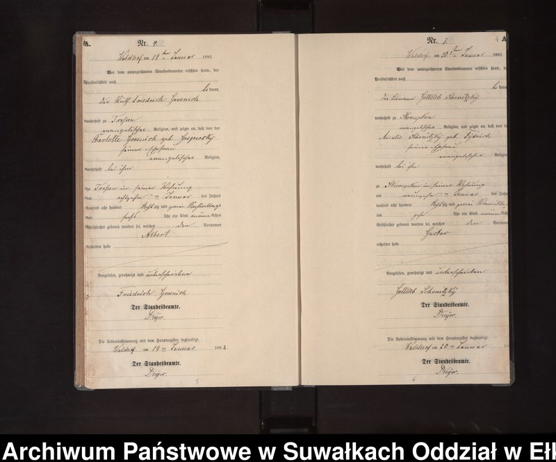 image.from.unit.number "Geburts-Neben-Register des Königlich Preussischen Standes-Amtes Orlen Kreis Loetzen"