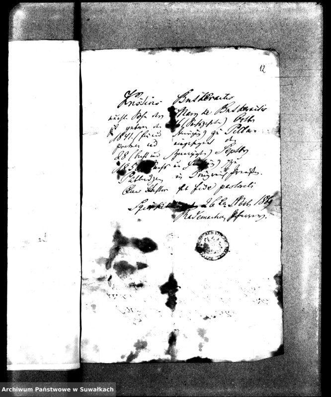 image.from.unit.number "Dokumenty k aktom o brakosočetavšichsja Evangeličesko-Augsburskogo Vižajnskogo Prichoda za 1869 god"
