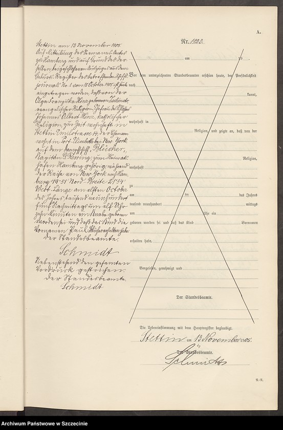 Obraz 17 z jednostki "Geburts-Register (Neben-Register) Band V"