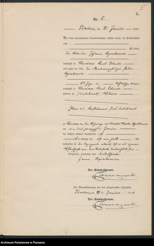 Obraz 8 z jednostki "Sterbe-Neben-Register"
