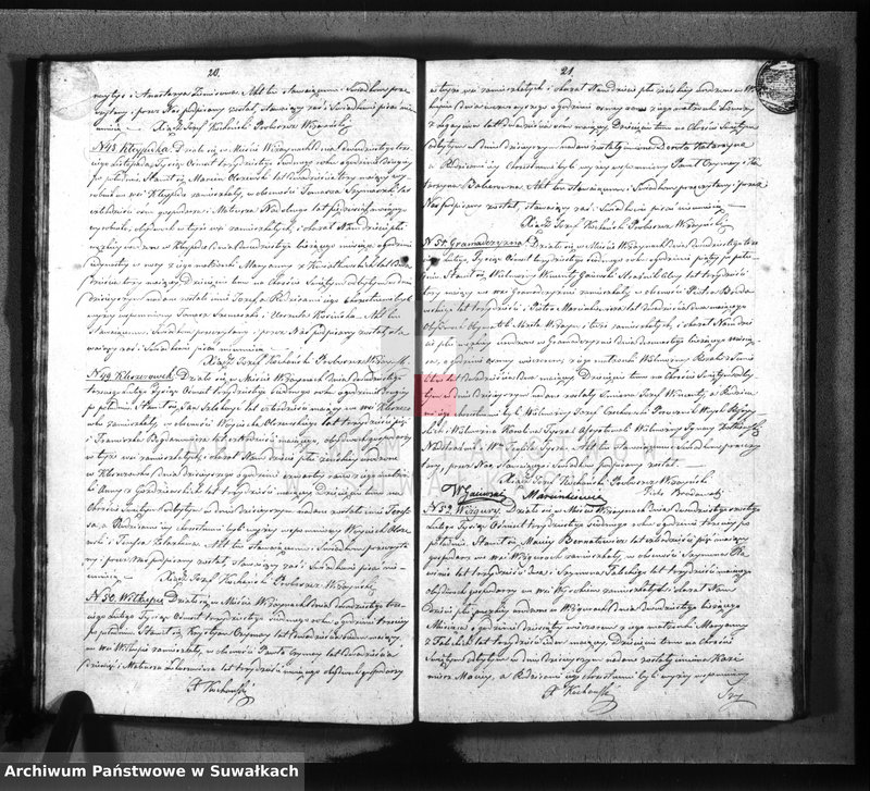 image.from.unit.number "Księga duplikat urodzenia, małżeństw i zejscia parafii wiżayńskiey z roku 1837"