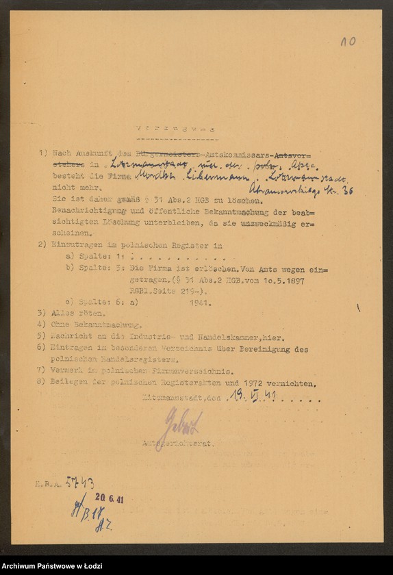 Obraz 12 z jednostki "Mordka Liberman- wyrób gilz"