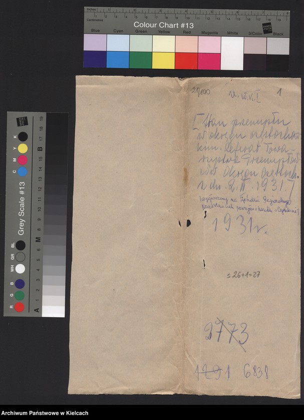 image.from.unit.number "[Stan przemysłu w okręgu częstochowskim Referat Towarzystwa Przemysłowców Okręgu Częstochowskiego z dn. 2.II.1931 r.]"