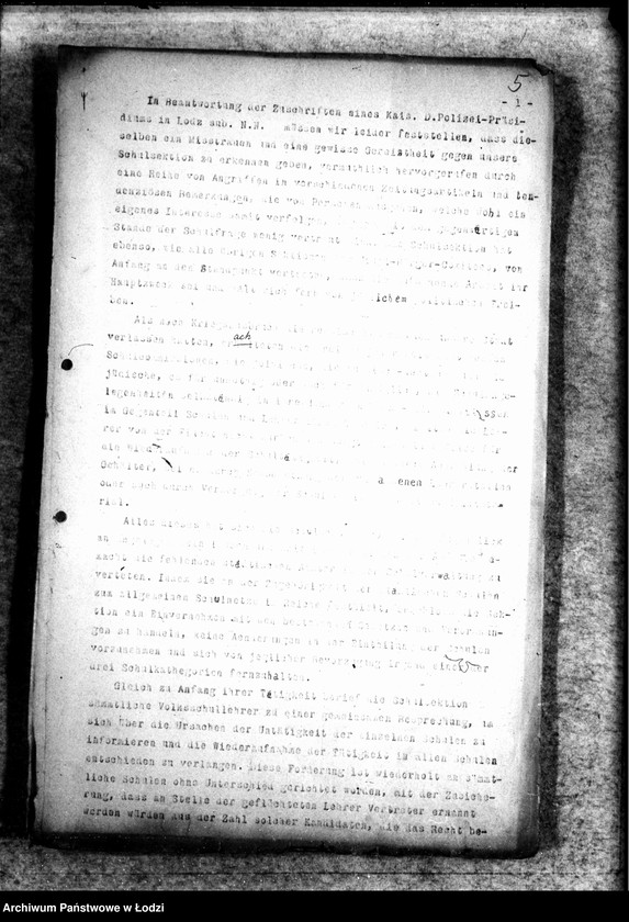 Obraz 8 z jednostki "Korespondencja z władzami 27 listów Sekcji Szkolnej z Prezydium Policji"