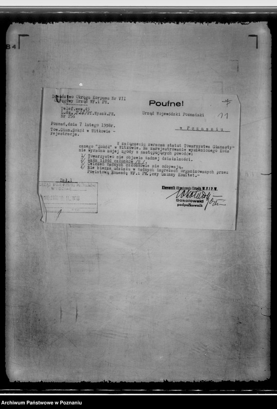 Obraz 15 z jednostki "/Towarzystwo Gimnastyczne,,Sokół" w Witkowie/"