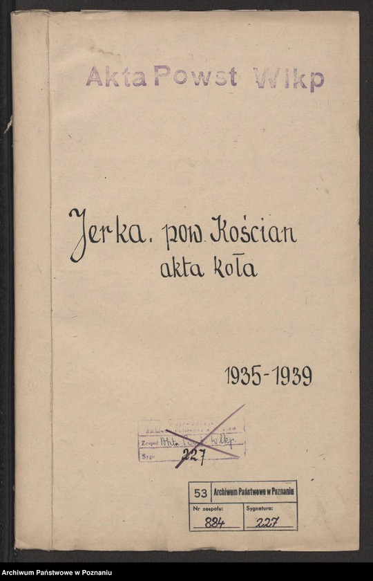 Obraz 2 z jednostki "Jerka, powiat Kościan akta koła."