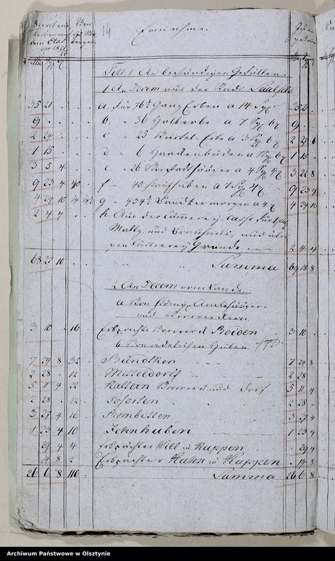 image.from.unit.number "Kirchen Cassen Rechnung der Stadt Kirche zu Saalfeld über Einnahme und Ausgabe"