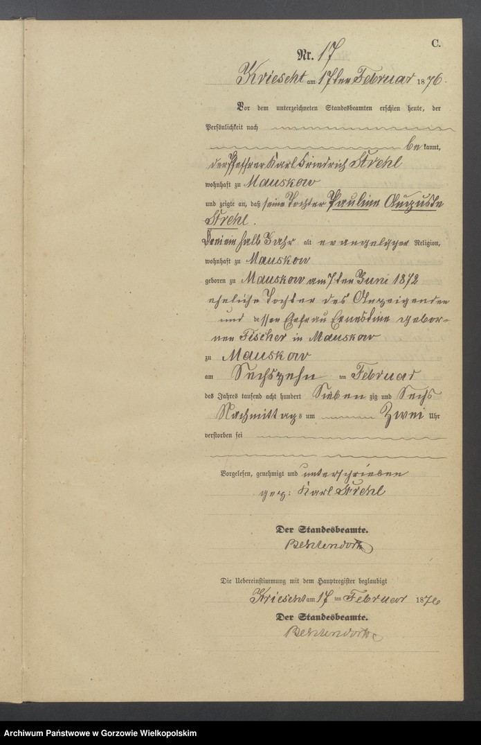 Obraz 19 z jednostki "Sterbe Register"