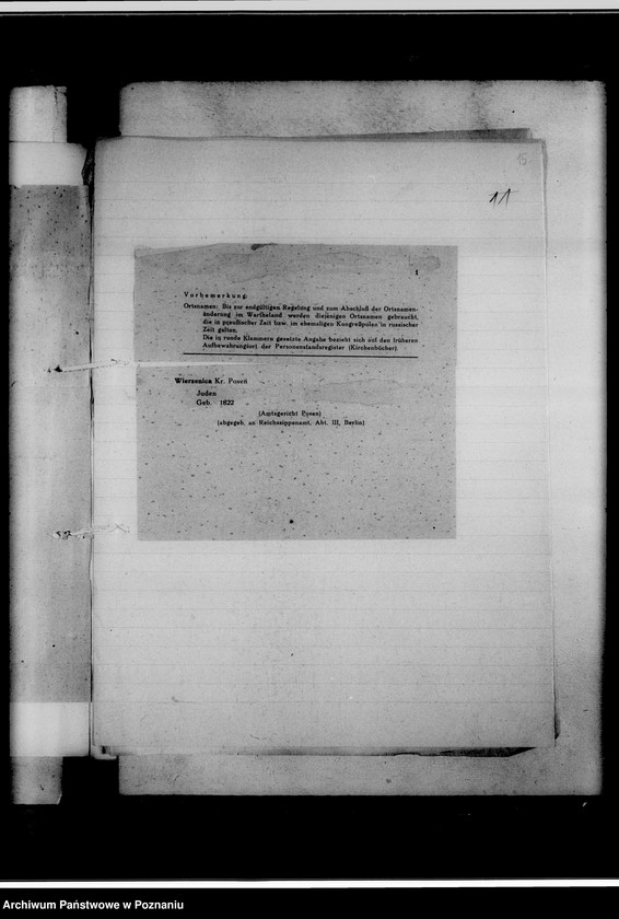 Obraz 18 z jednostki "Register der Juden, Dissidenten und Kirchenbuchduplikate der Amtsgerichte des Warthegaues"