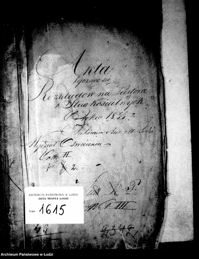 Obraz 5 z jednostki "Akta tyczące się rozkładów na pastora i sług kościelnych roku 1835"