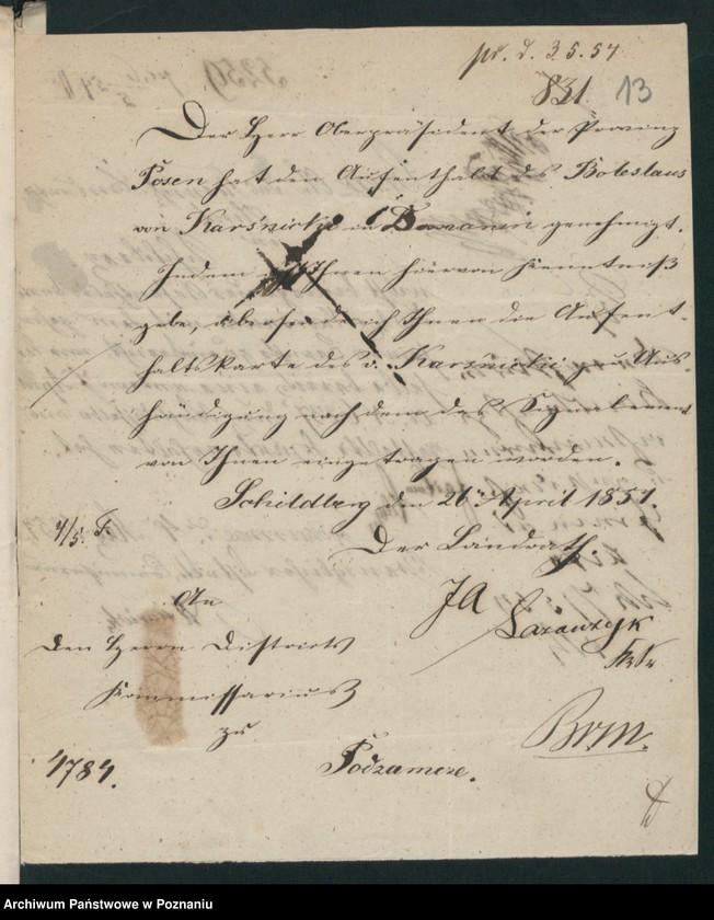 Obraz 17 z jednostki "A. betr. Johann Bolesław von Karśnicki zu Roszkówko"