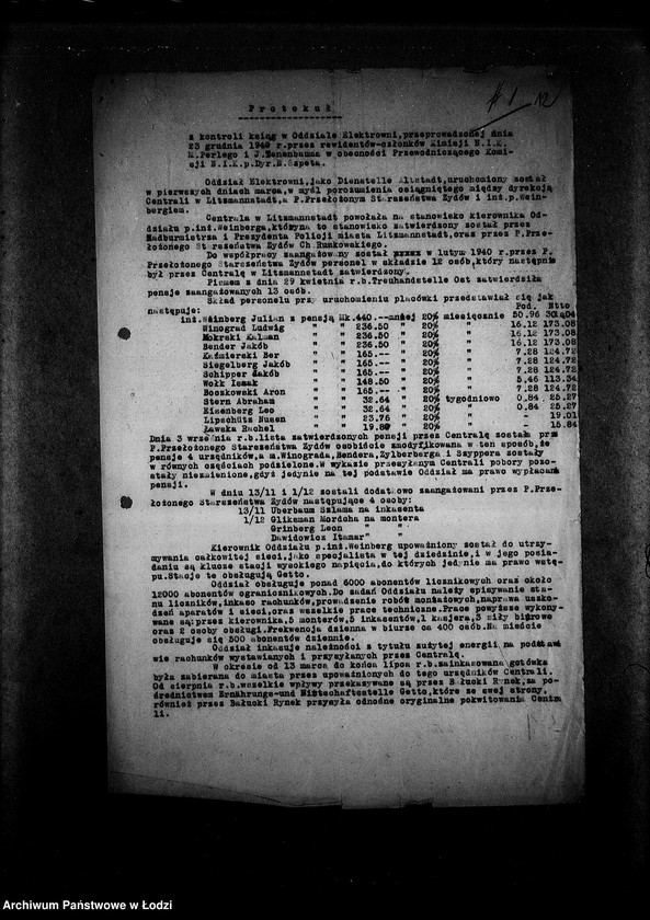 Obraz 14 z jednostki "[Protokoły i raporty z lustracji wydziałów i resortów]"