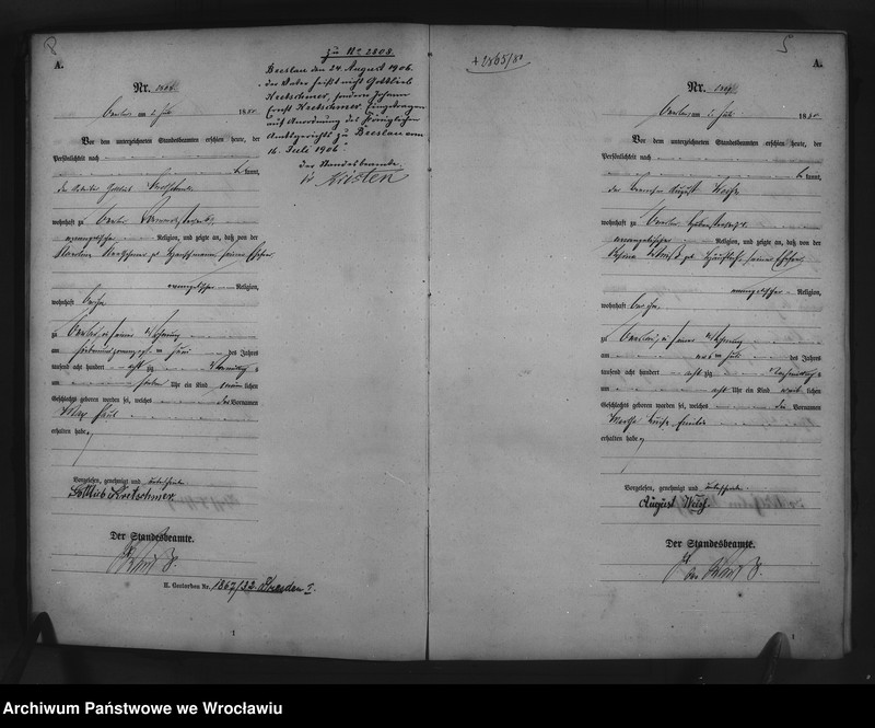 image.from.unit.number "Geburts-Haupt-Register Breslau II 1880 Band 8"