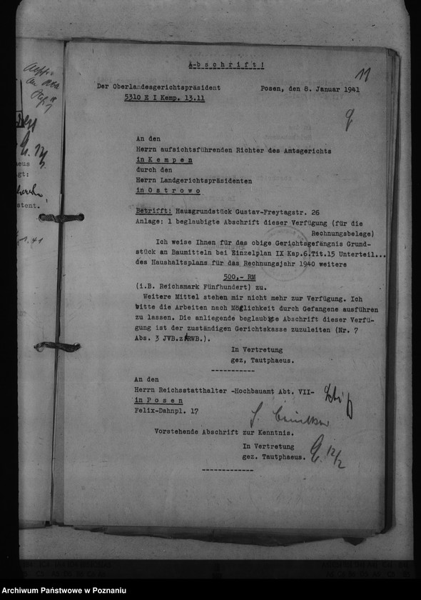 Obraz 15 z jednostki "Amtsgericht Kempen - Kępno"