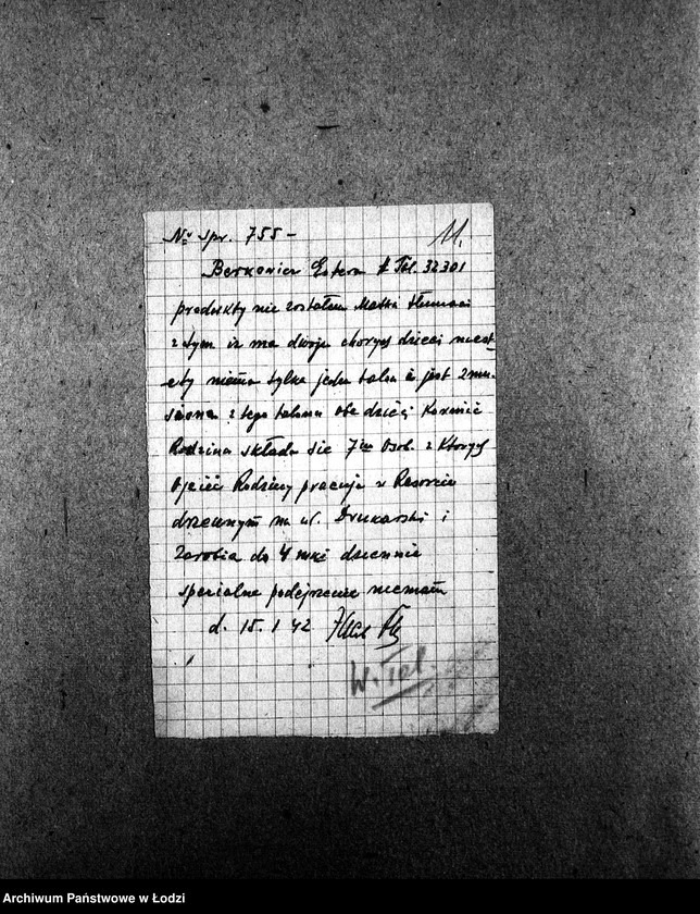 Obraz 14 z jednostki "[Wezwania osób oskarżonych o sprzedaż otrzymanych na talony produktów, by przybyły do Biura Kontroli Kuchen. Raporty kontrolerów]"