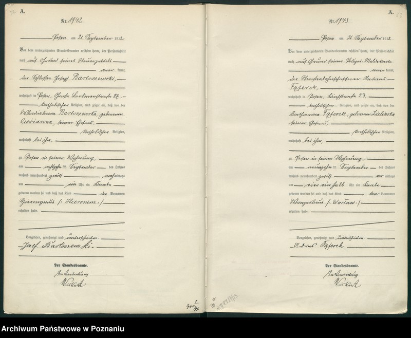 Obraz 19 z jednostki "Księga miejscowa urodzeń tom V -VI [Rejestr główny urodzeń]"