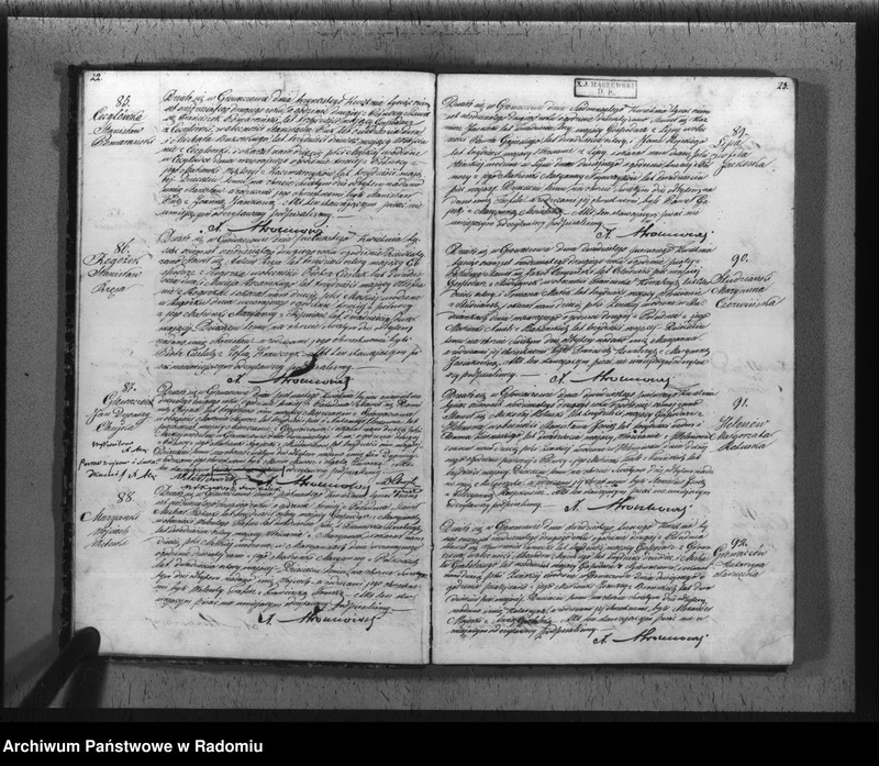 image.from.unit.number "Duplikat akt religijno cywilnych urodzonych, zaślubionych i zmarłych w parafii Głowaczów na rok 1862"