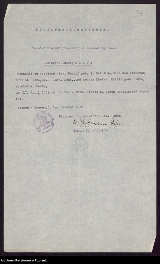 Obraz 20 z jednostki "Konfirmations-register"