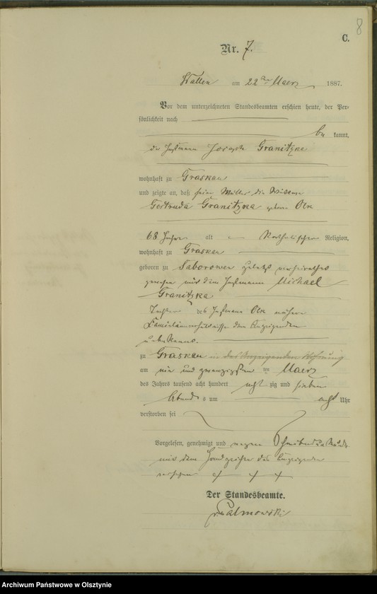 image.from.unit.number "Sterbe-Haupt-Register Nr 1 - 33"