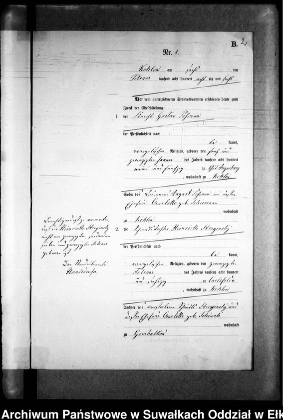 image.from.unit.number "Heiraths-Neben-Register des Preussischen Standes-Amtes Kehlen Kreis Angerburg"