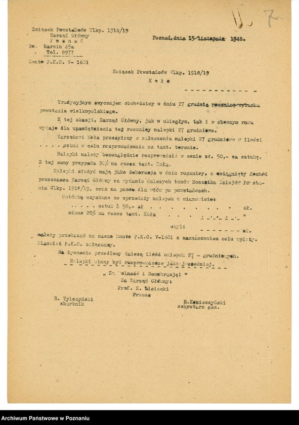 Obraz 9 z jednostki "Obchody roczne Powstania Wielkopolskiego 1918/19 r."