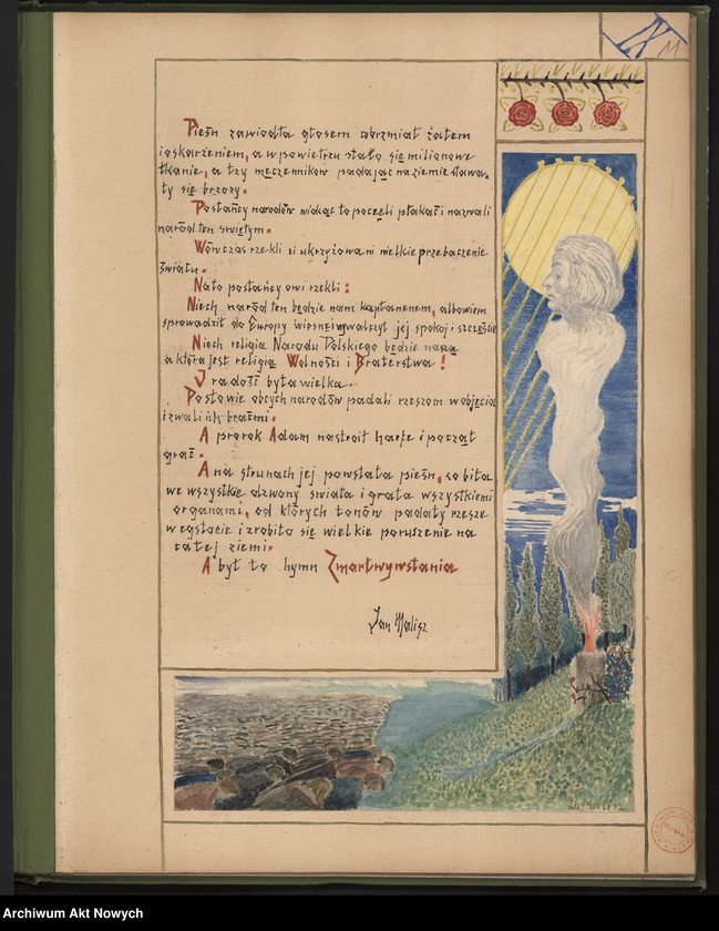 image.from.unit.number "Malisz Jan "Wizja poetyczna". Pieśń ofiarowana I. J. Paderewskiemu"