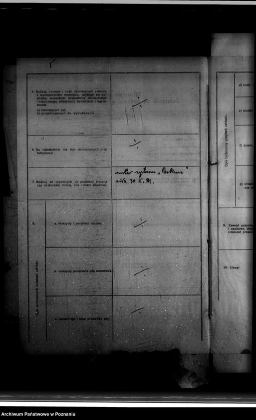 Obraz 11 z jednostki "Zatwierdzenie zakładu przemysłowego /ustawienia motoru ropowego/ Cukrowni w Środzie Spółka Akcyjna"