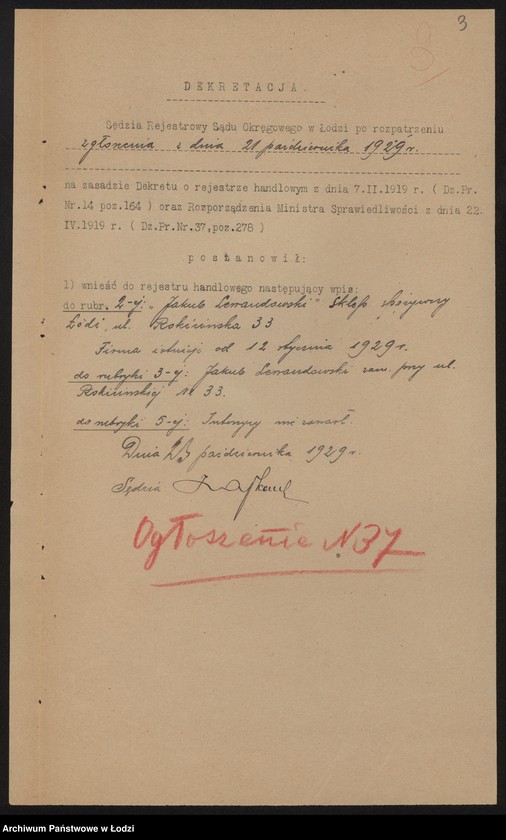 Obraz 5 z jednostki "Jakób Lewandowski - sklep spożywczy"