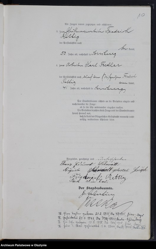 image.from.unit.number "Heiraths-Haupt-Register Nr 1 -64"