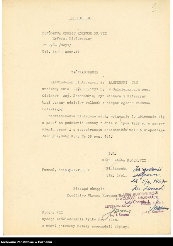 Obraz 19 z jednostki "Życiorysy powstańców wielkopolskich: L - tom l /Lamperski Jan - Lewandowski Michał/."