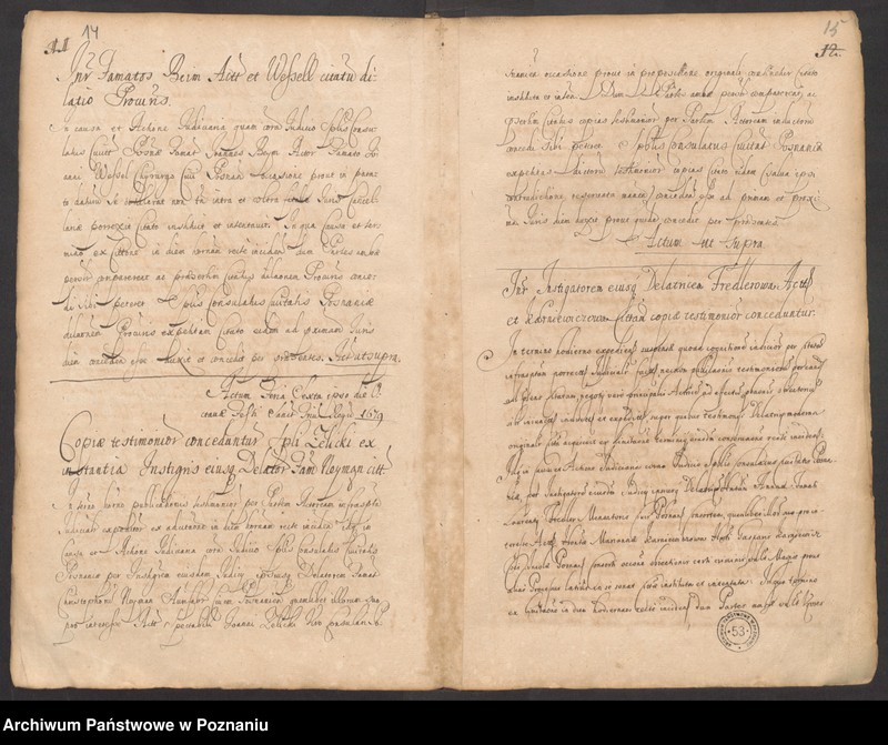 Obraz 12 z jednostki "Protocolon actorum officii consularis Posnaniensis."