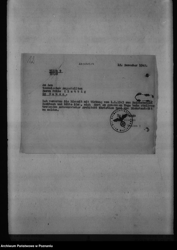 Obraz 16 z jednostki "Umbau- und Ausbauarbeiten für die Reichsuniversität Posen"