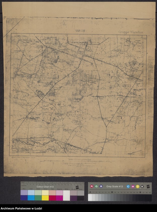 Obraz 1 z jednostki "Gruppe Warschau XXIV - 5 H. Mapa topograficzna - m. Aleksandrów"